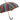 Luxury Multicolor Striped Umbrella with Handmade Leather Handle - Tiegent