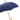 Navy Umbrella with Yellow Dots Leather Handle - Bespoke Design - Tiegent