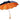 Navy Blue Mens Umbrella with Orange Ostrich Leather Handle - Tiegent