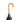 Navy Blue Mens Umbrella with Orange Ostrich Leather Handle - Tiegent