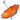 Elegant Orange Umbrella with Handmade Blue Leather Handle - Stylish and Functional Rain Protection - Tiegent