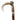 Antique Deer Antler Walking Cane - Elegant Wooden Gentlemans Cane - Tiegent