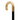 Gold-Silver Crook Handle Walking Stick - Elegant Classic Cane for Tourists - Tiegent