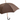 Large Brown Striped Umbrella with Elegant Ostrich Leather Handle - Tiegent