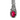 Red Gem Brass Handled Shoehorn with Crystals - Elegant Home Decor Accessory - Tiegent