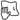 Black line drawing of a hand pointing at a piece of bread on a white background