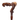 Wooden Folding Walking Cane with Skull and Ergonomic Grip - Tiegent