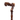 Wooden Folding Walking Cane with Skull and Ergonomic Grip - Tiegent